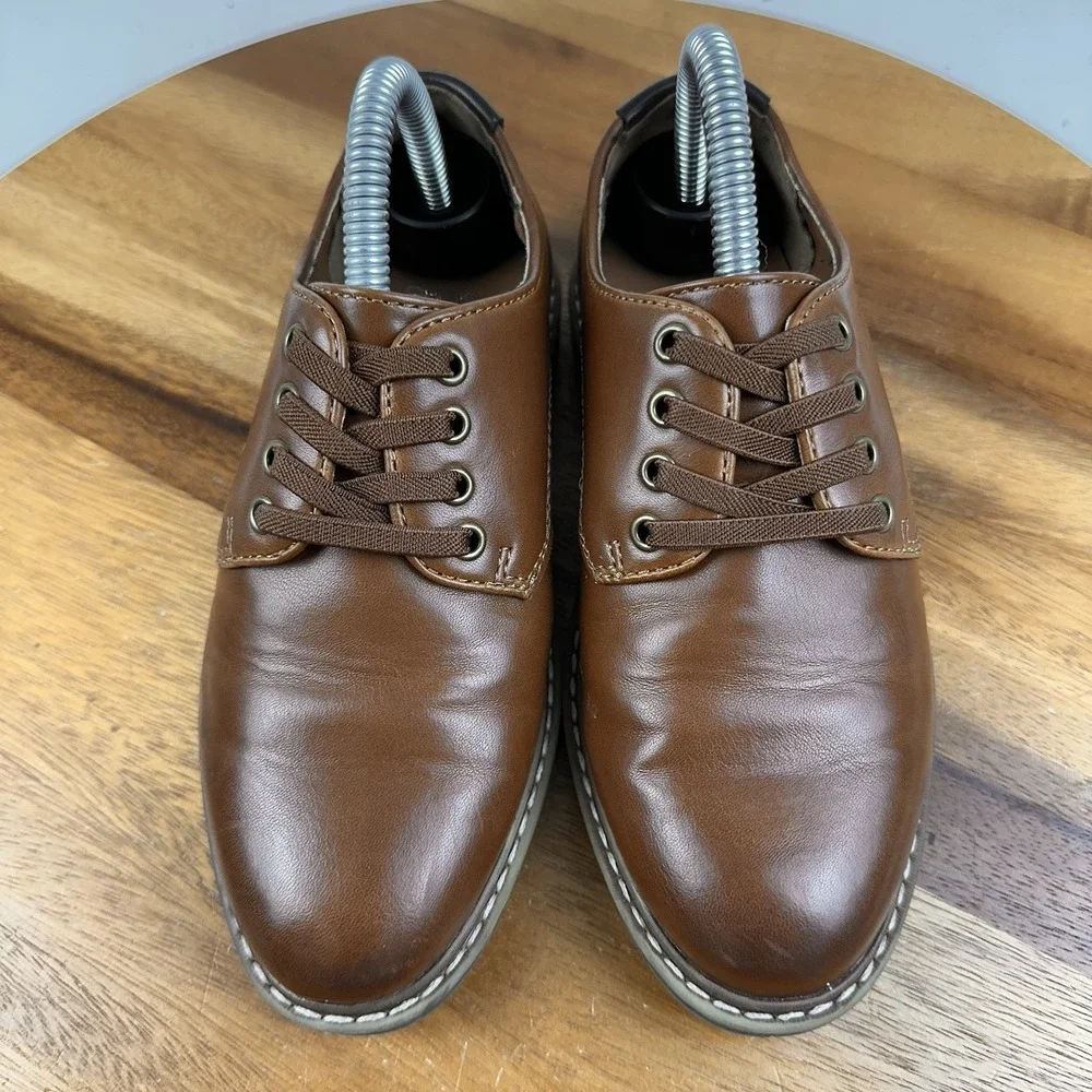 Little Kids Boys Nordstrom Jaxon Brown Faux Leather Dress Shoes Oxfords Size 13